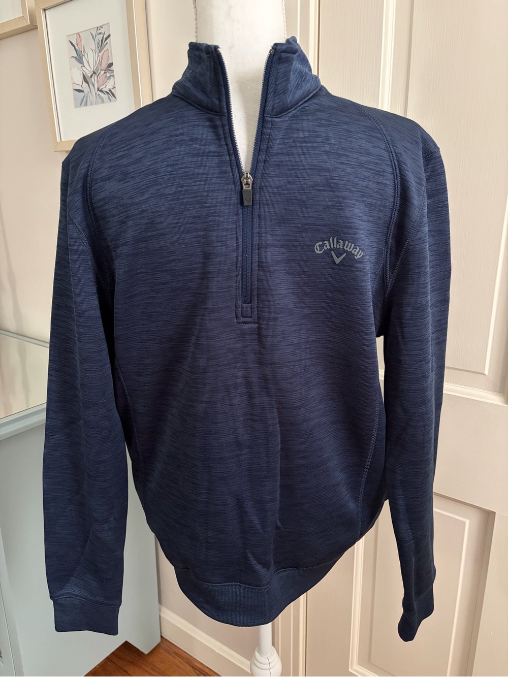 Callaway Men's Medium Navy Quarter-Zip Pullover Sweater